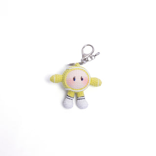 Tennis Ball and Racket Bag Charm Key Chain - Happy Vanilla Crochet