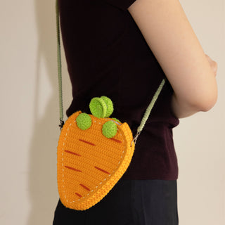 Strawberry And Carrot Crochet Bags - Happy Vanilla Crochet