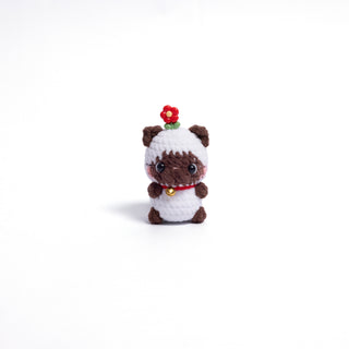 Whimsical Flower Cat - Happy Vanilla Crochet