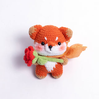 Handmade Crochet Flower Fox Amigurumi - Happy Vanilla Crochet