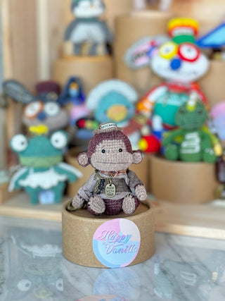 Charme de sac Amigurumi en laine Shetland