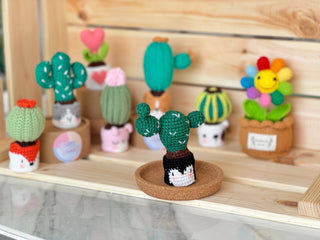 Cactus en pots crochetés