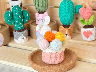 Cactus en pots crochetés