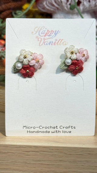 Xmas Earring Danglers Micro-Crochet —Tiny Treasures for Your Ears