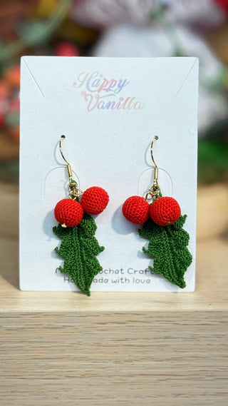 Xmas Earring Danglers Micro-Crochet —Tiny Treasures for Your Ears