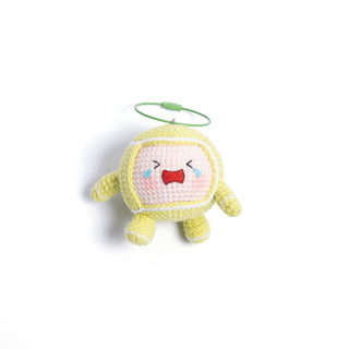 Tennis Ball and Racket Bag Charm Key Chain - Happy Vanilla Crochet