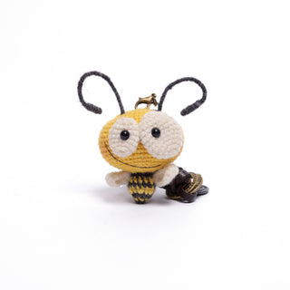 Shetland wool Amigurumi Bag Charm - Happy Vanilla Crochet