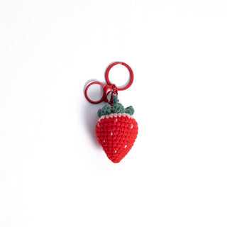 Strawberry Bag Charm —Wimbledon Limited Edition - Happy Vanilla Crochet