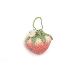 Strawberry bag and bag charm — Wimbledon Limited Edition - Happy Vanilla Crochet